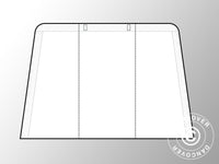 Endwall/door for Polytunnel greenhouse 3.6x6 m, 3.6x7.2 m and 3.6x8.4 m, 180 Micron foil, Transparent