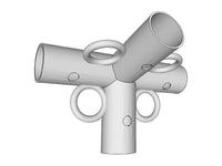 4-ways connector w/ 4 rings, Ø42-54 mm