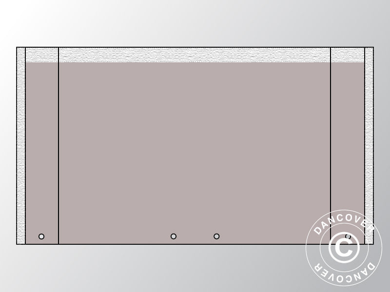 Endwall UNICO 3 m with wide door (3x6m), Sand