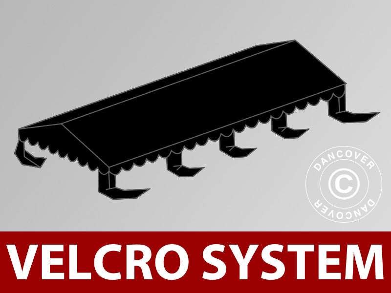 Roof cover for Marquee UNICO, PVC/Polyester, 4x8 m, Black