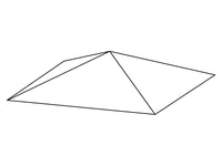 Wind roof for Gazebo Osiris 3x3 m/3.5x3.5 m, Grey