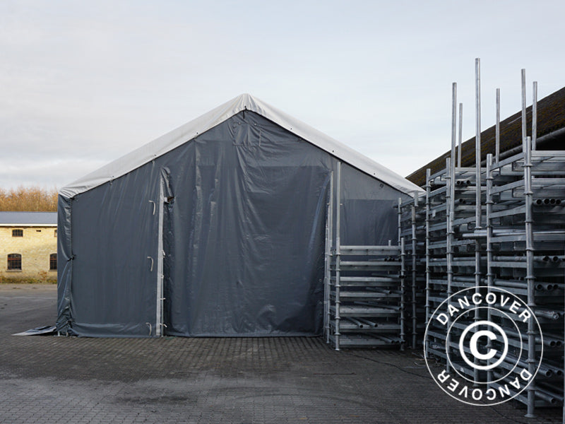 Storage shelter Titanium 8x9x3x5 m, White/Grey