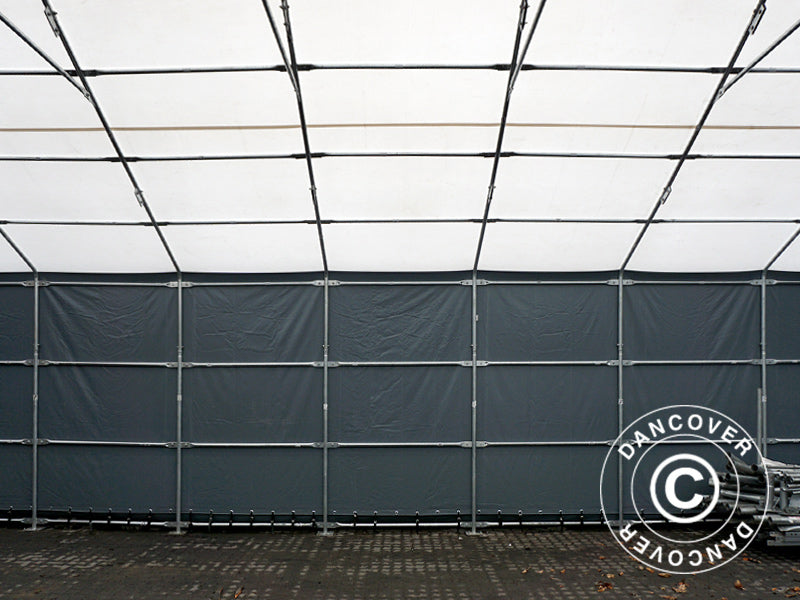 Storage shelter Titanium 8x9x3x5 m, White/Grey