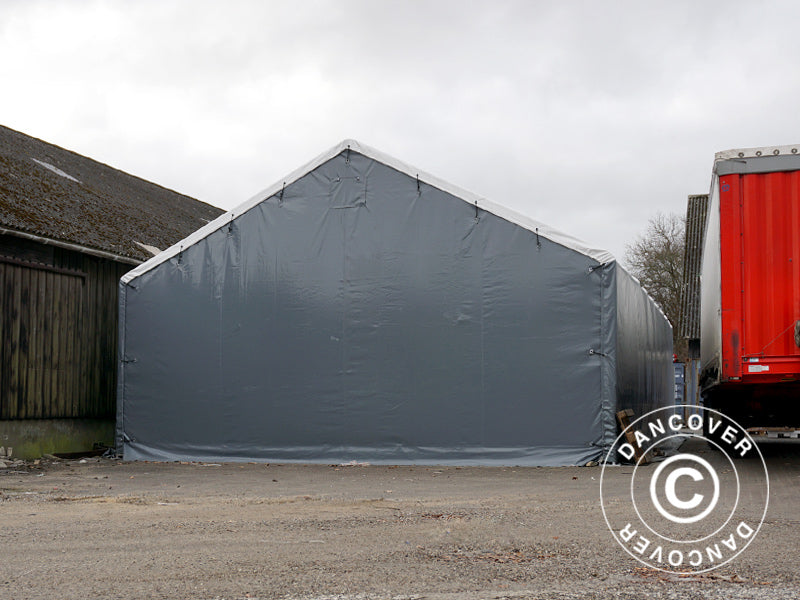 Storage shelter Titanium 8x18x3x5 m, White/Grey