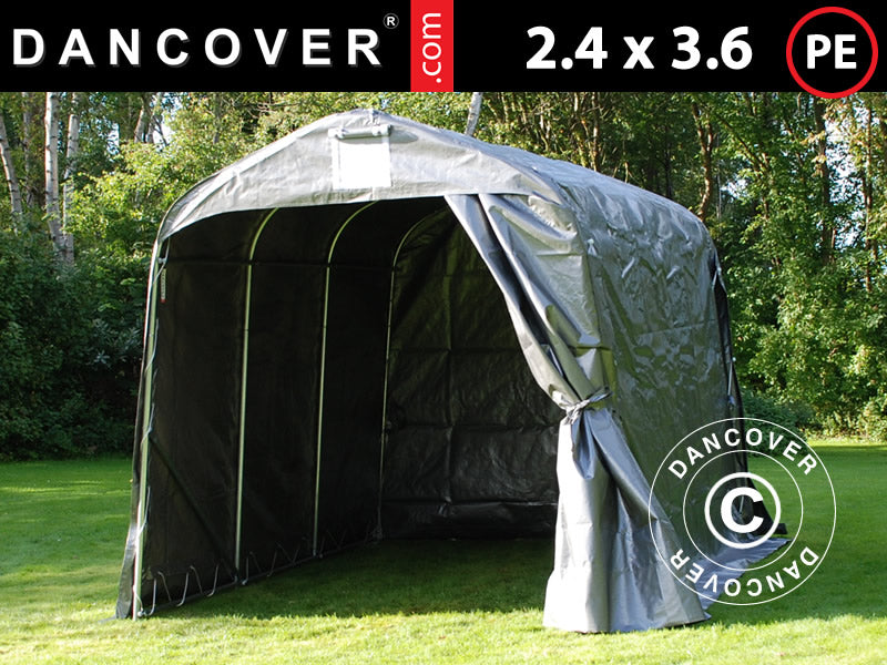 Storage tent PRO 2.4x3.6x2.34 m PE, Grey