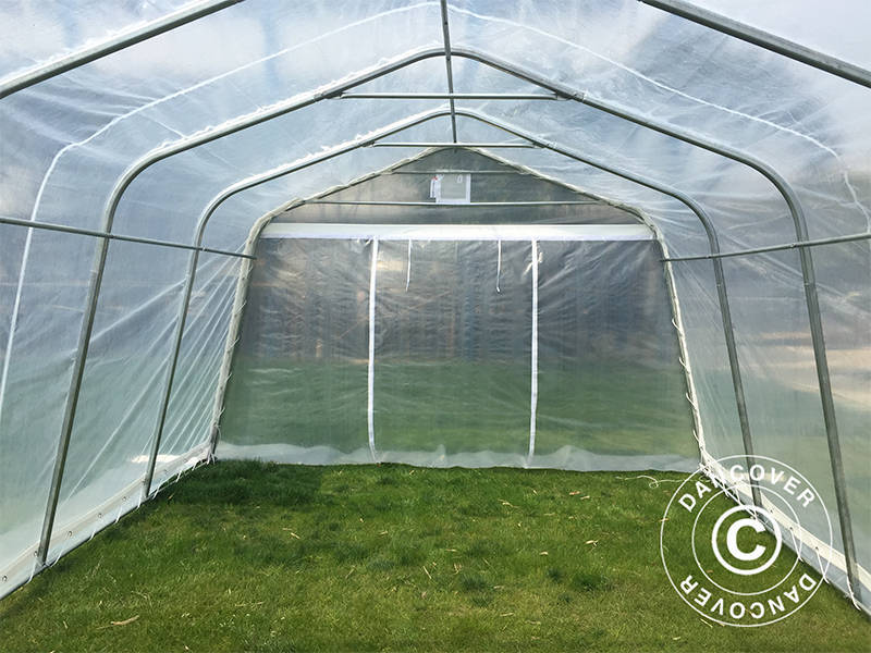 Polytunnel greenhouse, 3.6x6x2.68 m, PE, 21.6 m², Transparent