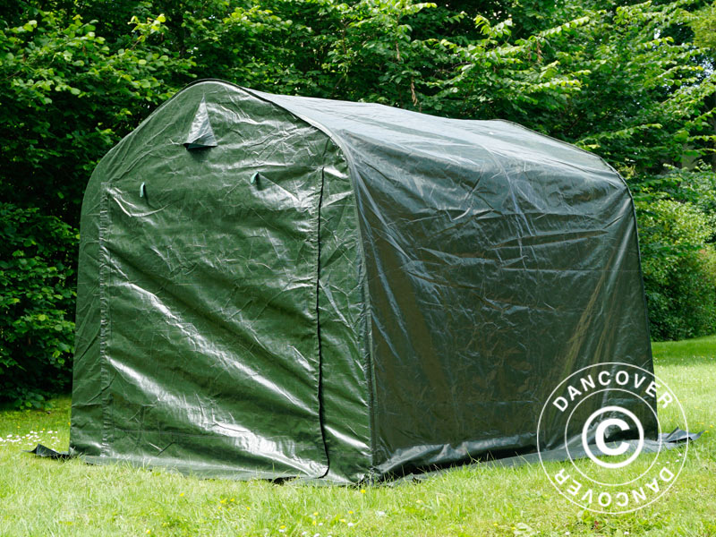 Storage tent PRO 2.4x2.4x2 m PE, with ground cover, Green/Grey