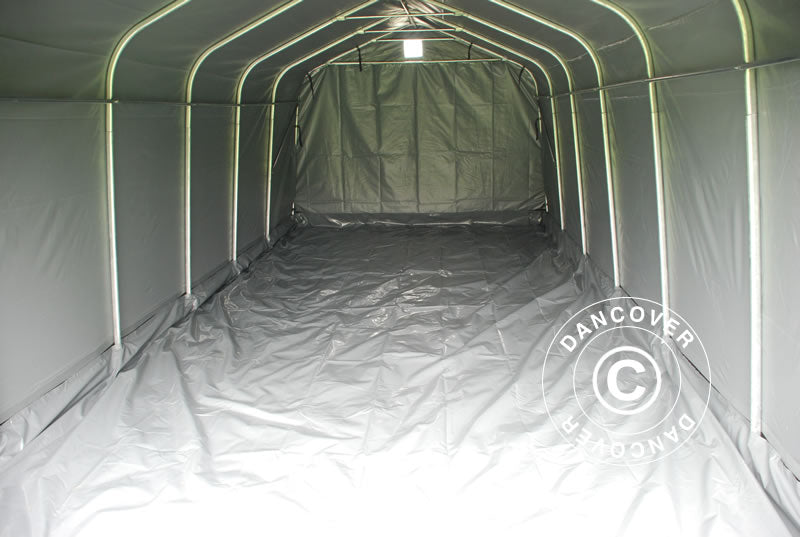 Portable garage PRO 3.6x6x2.7 m PVC with ground cover, Grey