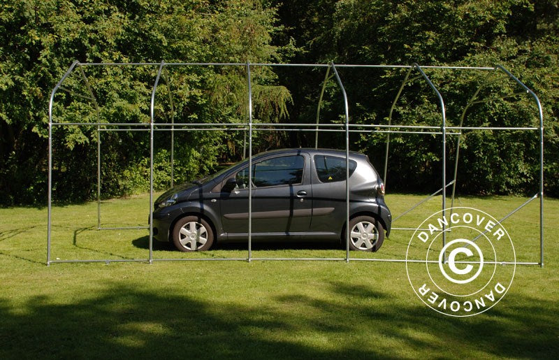 Portable garage PRO 3.6x6x2.7 m PVC with ground cover, Grey