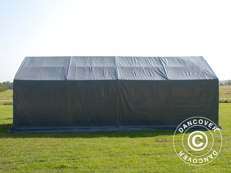 Storage shelter PRO 4x8x2x3.1 m, PVC, Grey