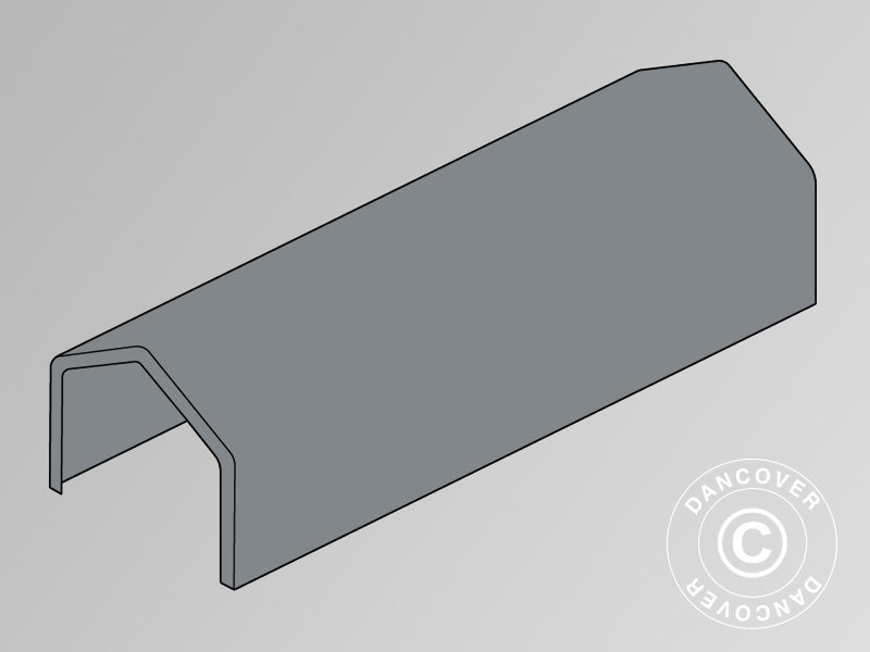 Roof Cover for Storage Shelter PRO 4x12 m PVC, Grey