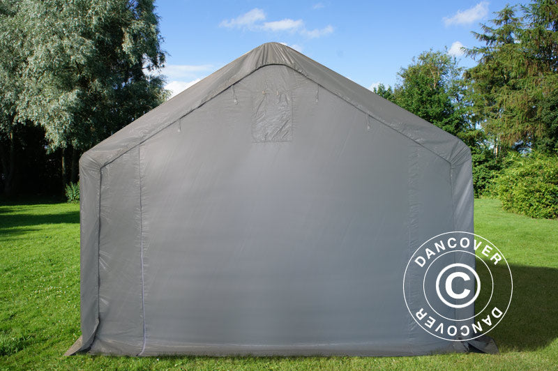 Storage shelter PRO 4x12x2x3.1 m, PVC, Grey