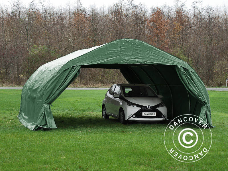 Portable double garage 5.4x6x2.9 m PVC, Green