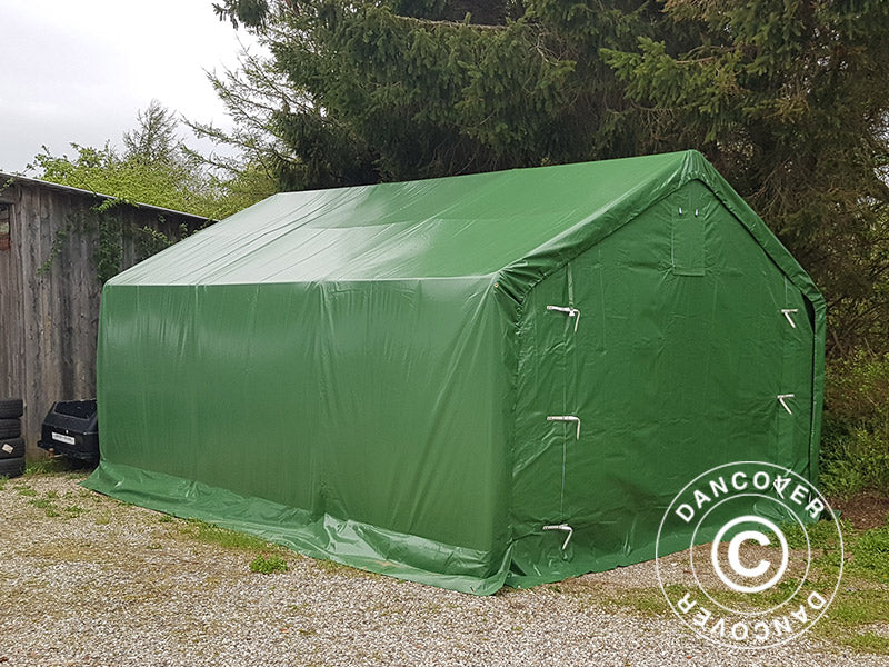 Storage shelter PRO 4x6x2x3.1 m, PVC, Green