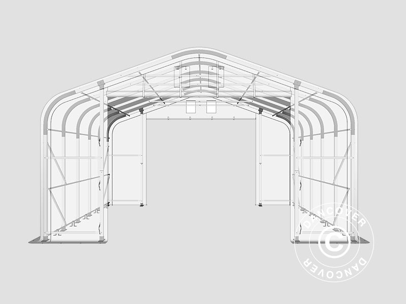 Storage shelter PRO 6x6x3.7 m PVC, Green