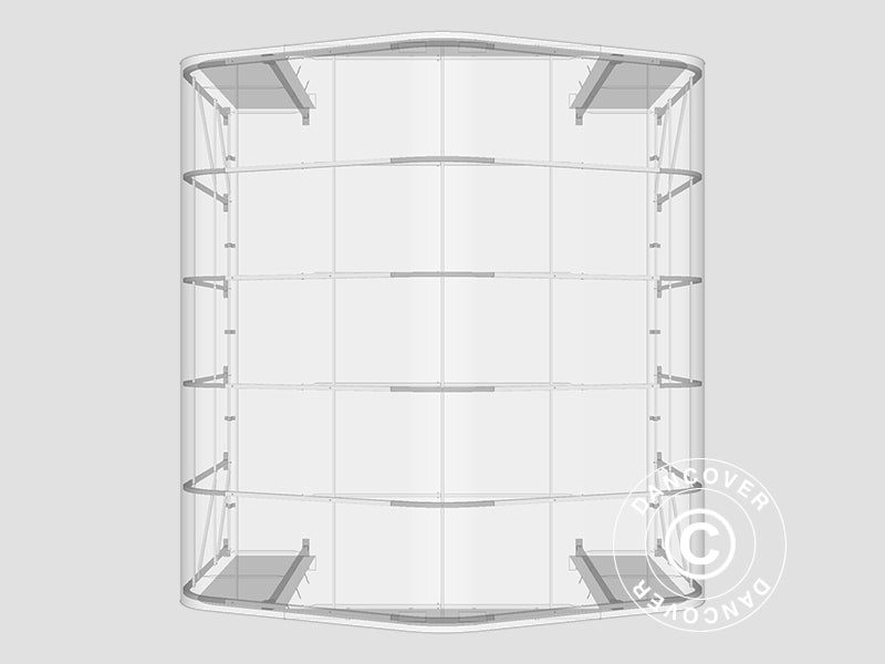 Storage shelter PRO 6x6x3.7 m PVC, Green