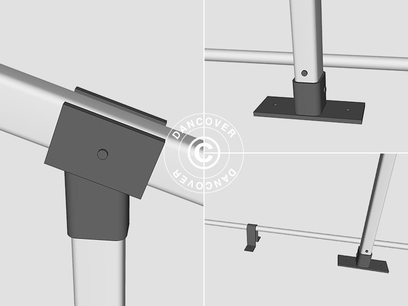 Storage shelter PRO 6x6x3.7 m PVC, Green