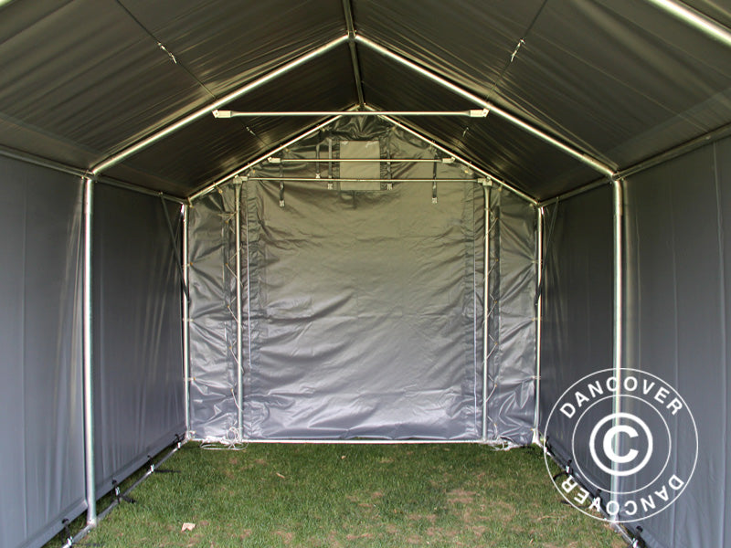 Storage shelter PRO 3x6x2x2.82 m, PVC, Grey
