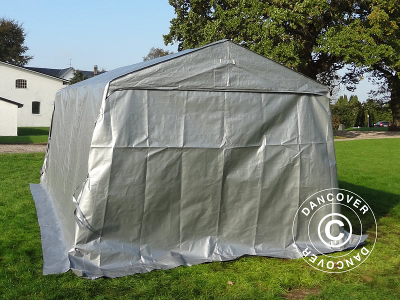 Portable garage Basic 3.3x4.8x2.4 m PE, Grey