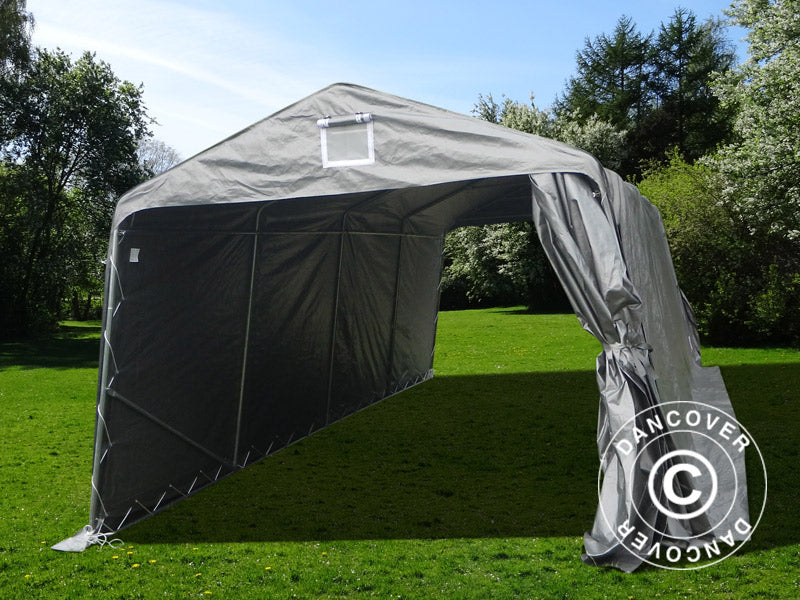 Portable garage Basic 3.3x7.2x2.4 m PE, Grey