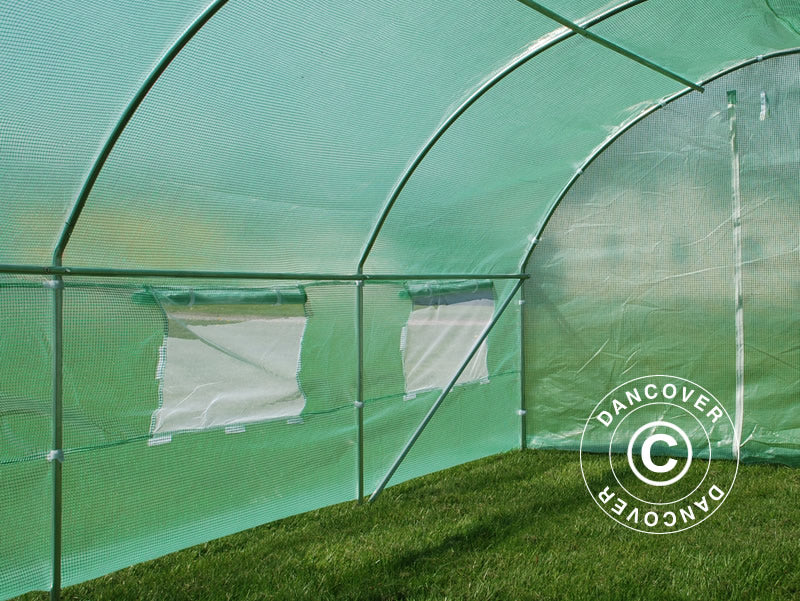 Polytunnel Greenhouse 3x4.5x2 m, 13.5 m², Green