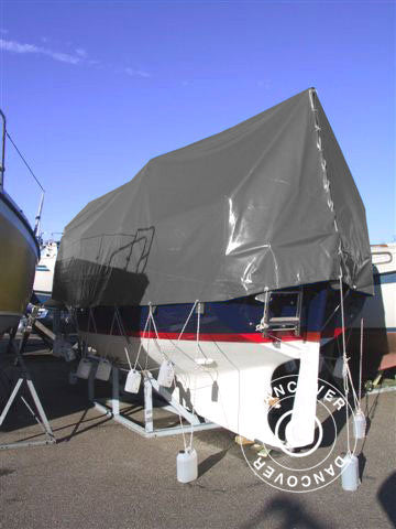 Tarpaulin 8x14 m, PVC 500 g/m², Grey