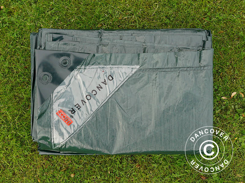 Tarpaulin 4x6 m, PE 90 g/m², Reinforced, Dark Green