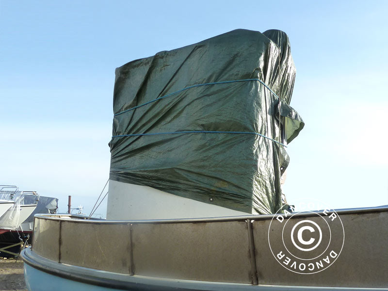 Tarpaulin 2.5x3.6 m (15 pcs), PE 65 g/m², Green