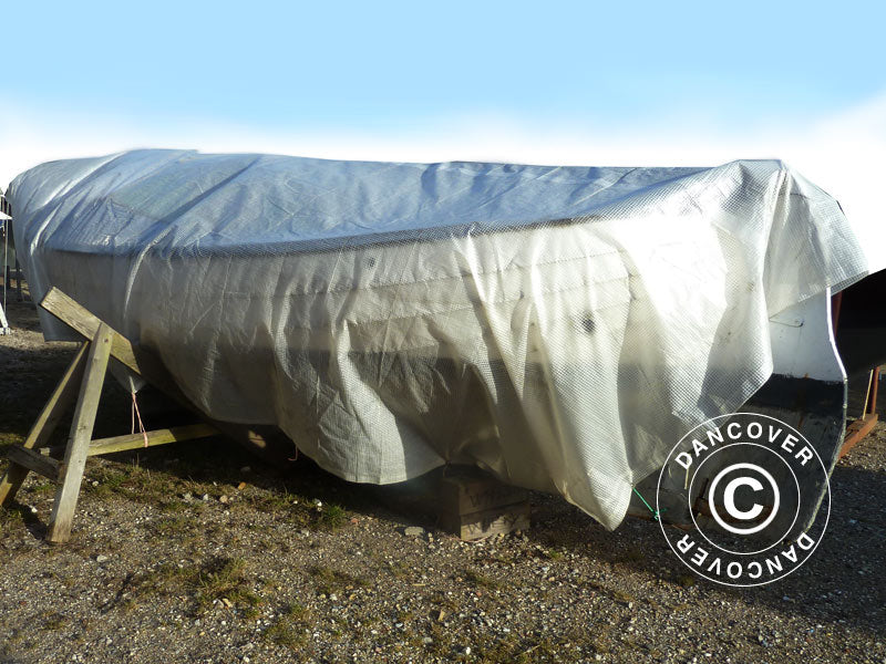 Tarpaulin 6x10 m, Net reinforced PE 200 g/m², Clear