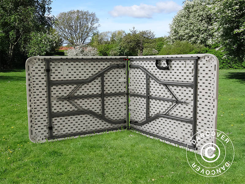 Folding Table 180x74x74 cm, Light Grey (10 pcs.)