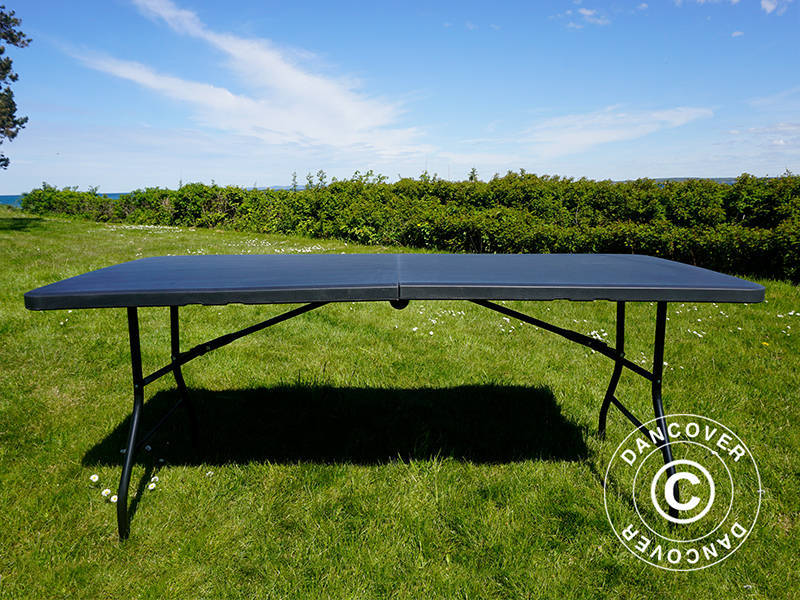 Folding Table 180x74x74 cm, Black (10 pcs.)
