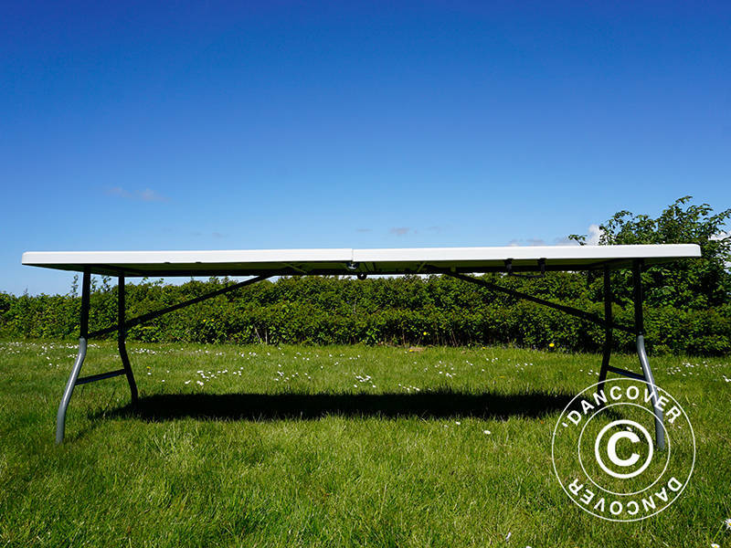 Folding Table 240x76x74 cm, Light Grey (10 pcs.)