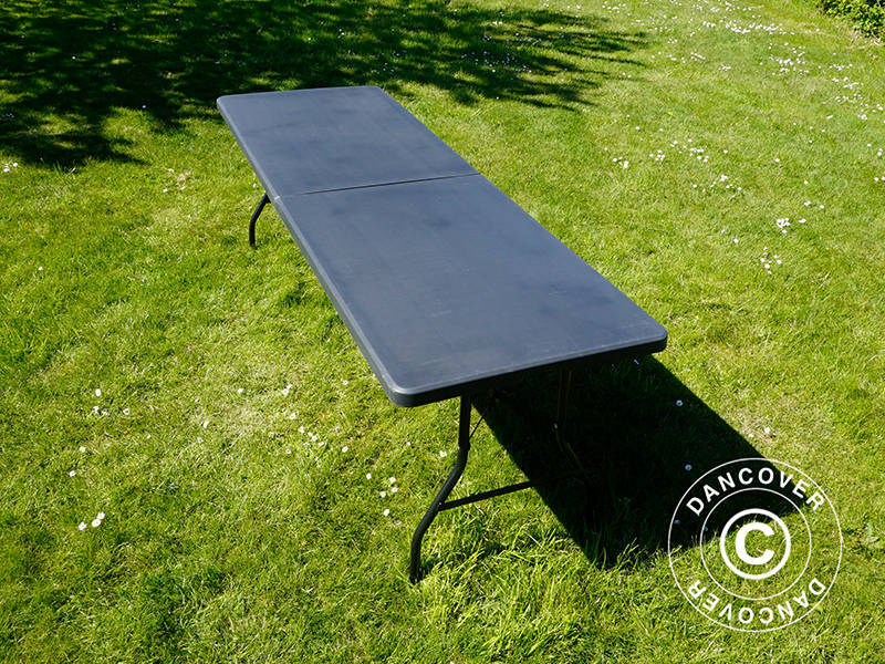 Folding Table 240x76x74 cm, Black (1 pc.)