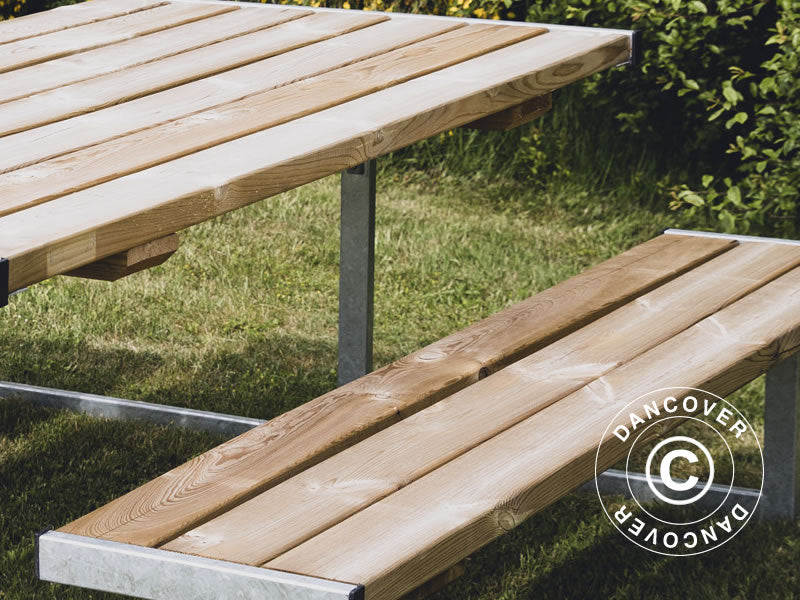 Picnic table, 1.85x1.8x0.75 m, Wood