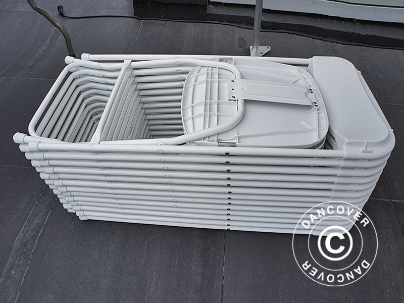 Folding Chair 44x44x80 cm, White, 8 pcs.