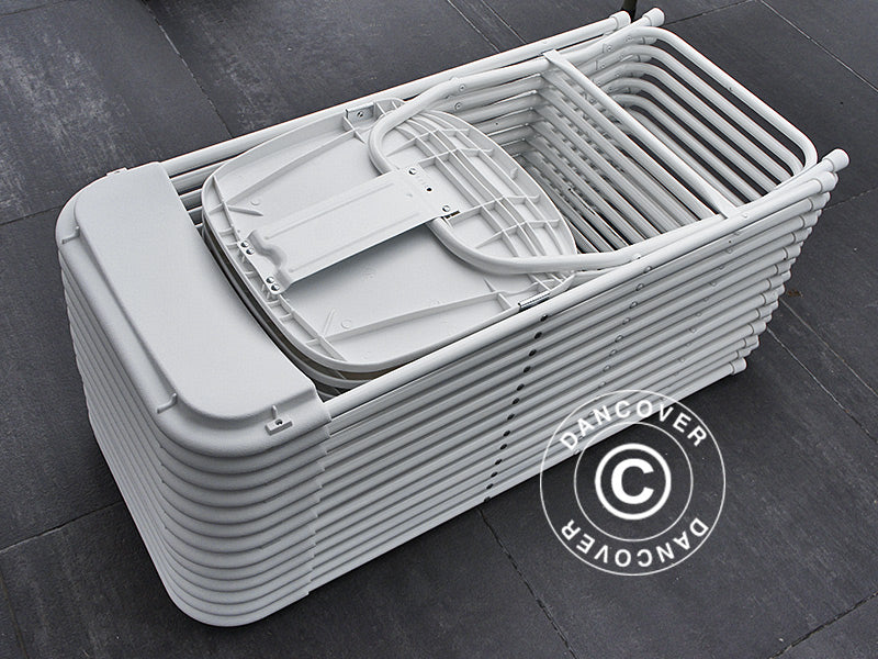 Folding Chair 44x44x80 cm, White, 8 pcs.