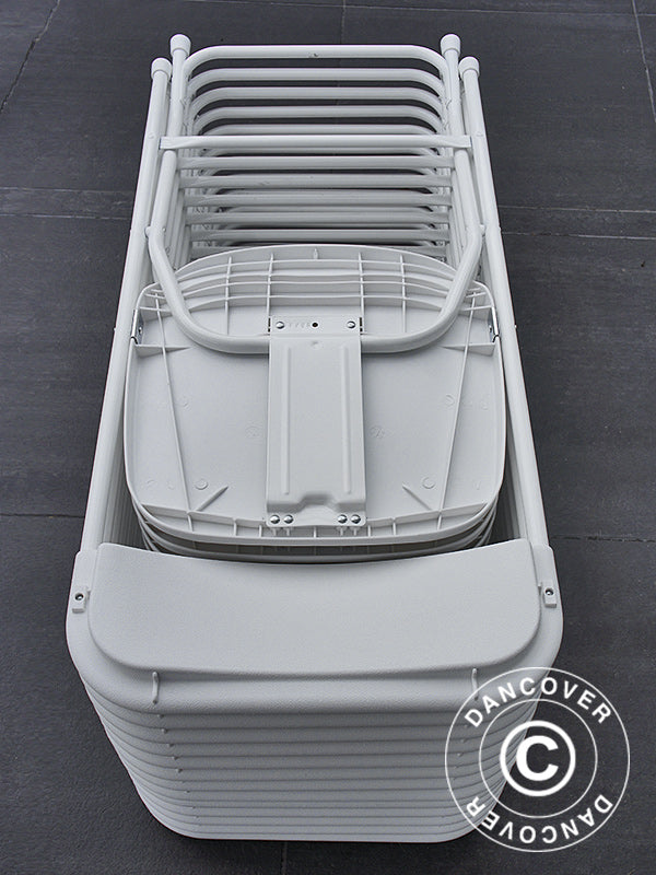 Folding Chair 44x44x80 cm, White, 8 pcs.