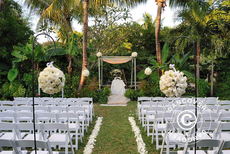 Padded Folding Chairs 44x46x77 cm, White, 8 pcs.