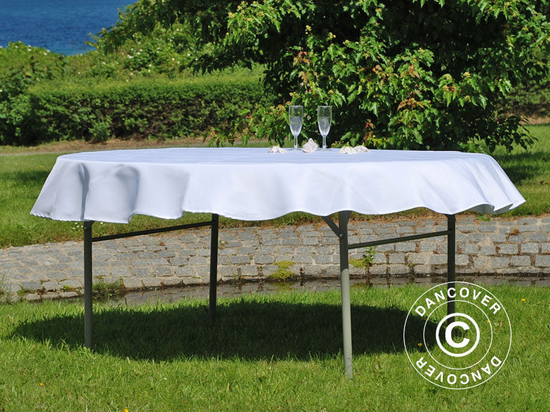Tablecloth Ø154x20 cm, White
