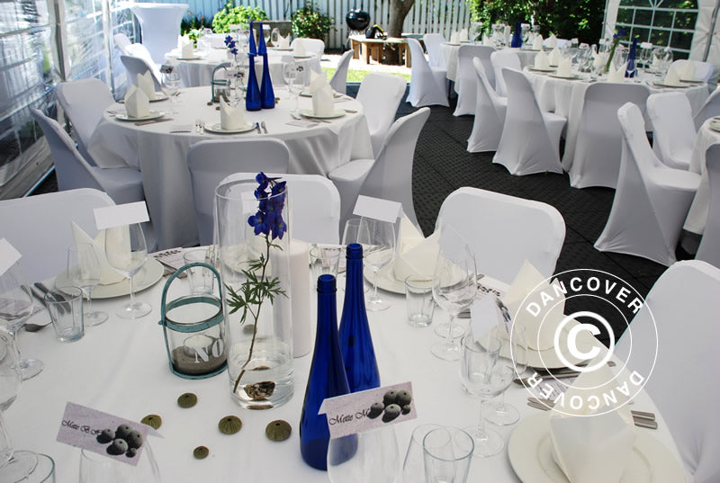 Stretch chair cover 44x44x80 cm, White (1 pc.)