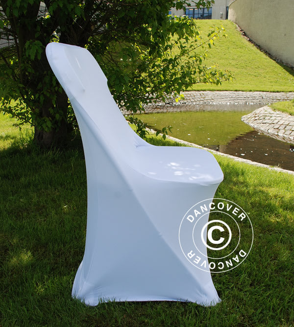 Stretch chair cover 44x44x80 cm, White (1 pc.)