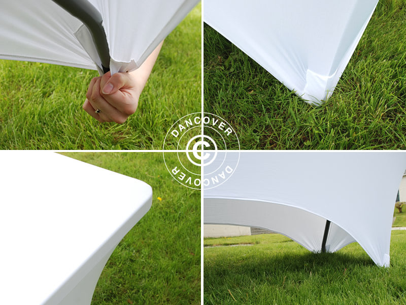 Stretch table cover 150x72x74 cm, White