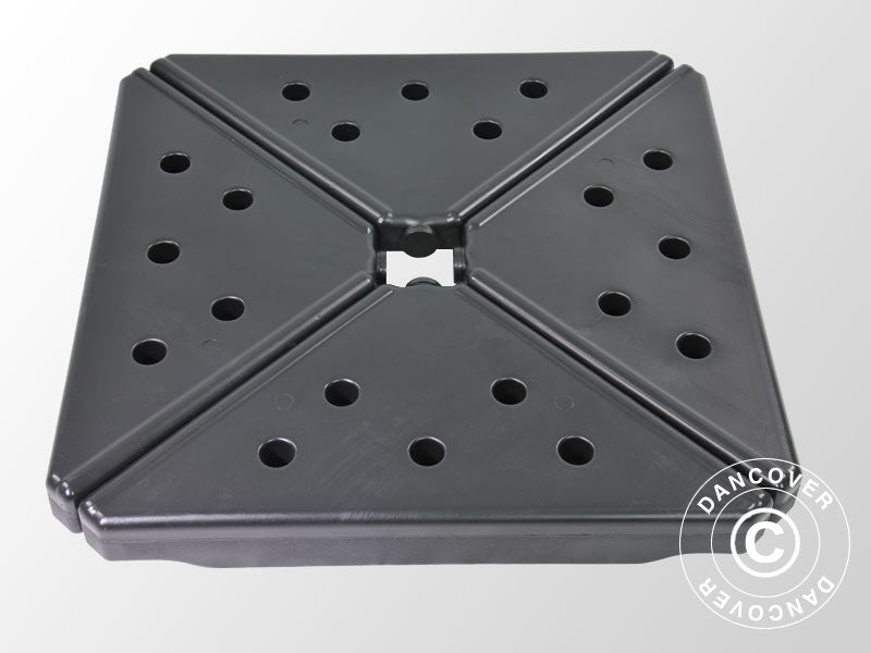 Plastic Ballast f/Parasol, 0.76x0.76x0.10 m, Black