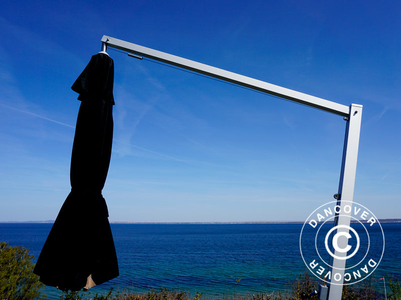 Cantilever parasol Bahamas, Ø4 m, Black