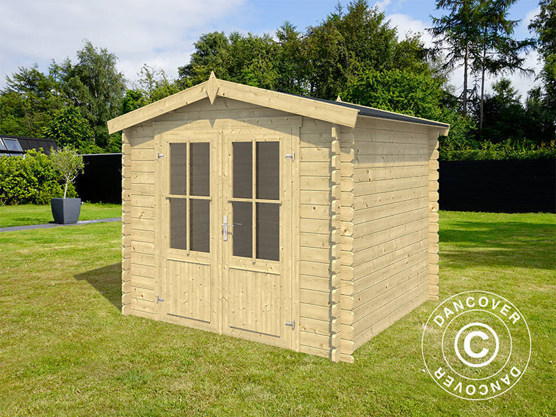 Wooden Shed Oslo 2.3x1.8x2.22 m, 28 mm, 3.91 m², Natural