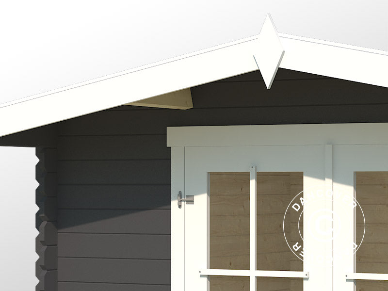 Wooden Shed Oslo 2.92x2.3x2.22 m, 28 mm, 6.43 m², Dark Grey