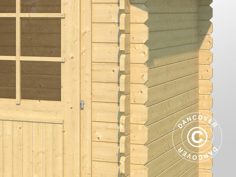 Wooden Shed Toulouse 1.9x1.9x2.22 m, 28 mm, 3.4 m², Natural