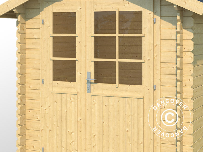Wooden Shed Toulouse 1.9x1.9x2.22 m, 28 mm, 3.4 m², Natural