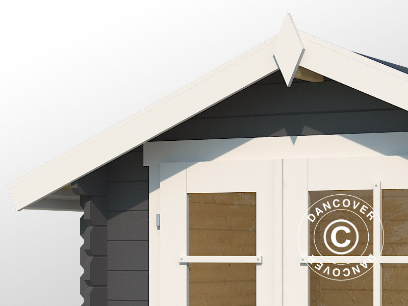 Wooden Shed Toulouse 1.9x1.9x2.22 m, 28 mm, 3.4 m², Dark Grey