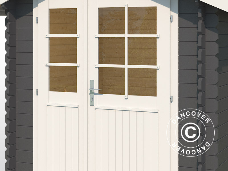 Wooden Shed Toulouse 1.9x1.9x2.22 m, 28 mm, 3.4 m², Dark Grey